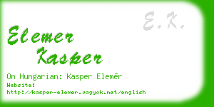 elemer kasper business card